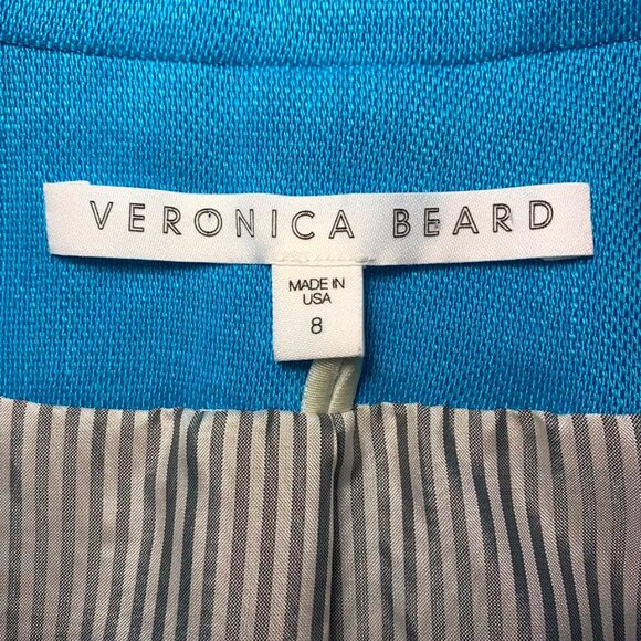 VERONICA BEARD Miles Turquoise Linen Blend Dickey Blazer - Picture 9 of 10